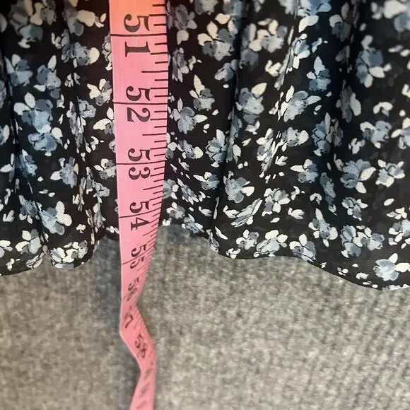 Michael Kors Womens Smocked Tank Dress Size Small Blue Floral Bohemian Cottage - Picture 11 of 11